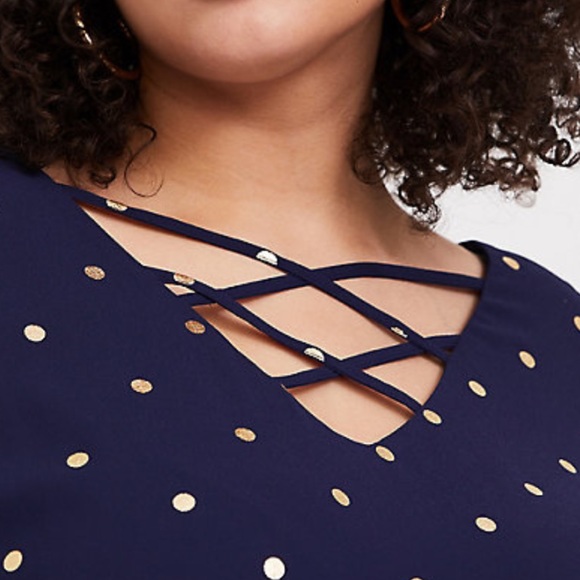 Plus size Torrid chiffon blouse - Picture 3 of 6